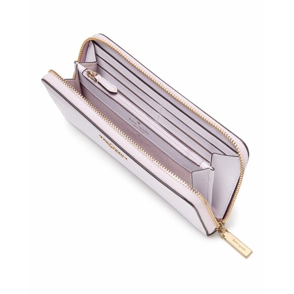 New Kate Spade Madison Saffiano Leather Large Continental Wallet Pastel Lavender - Picture 3 of 3
